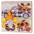 thumbnail image 1 of Bumblebee Gnome w/Buffalo Check Truck Square Block, 1 of 1
