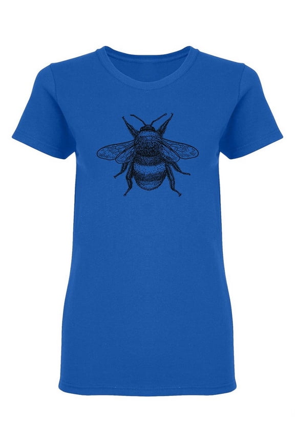 Bumblebee Hand Drawn Shaped T-Shirt Women -Image by Shutterstock, Female Large