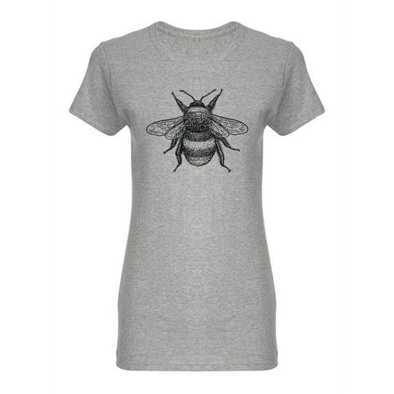 Bumblebee Hand Drawn Shaped T-Shirt Women -Image by Shutterstock, Female Small
