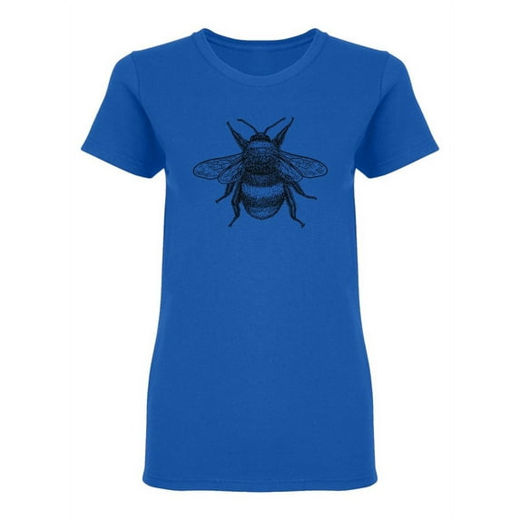 Bumblebee Hand Drawn Shaped T-Shirt Women -Image by Shutterstock, Female x-Large