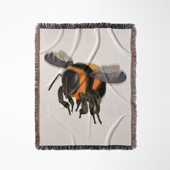 Bumblebee In Flight, Woven Blanket
