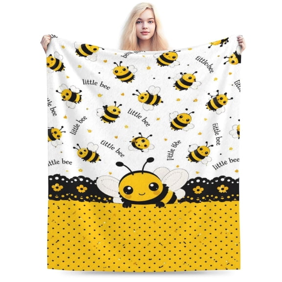 Bumblebee Insect Blanket Gift Throw Blanket Cozy Soft Home Decor Gift for Bee Lovers 60x50