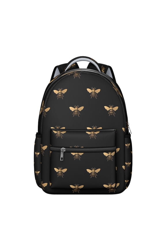 Bumblebee Pattern Backpack for Women Men - Roomy School Backpack with Comfortable Padded Straps, Water-Resistant Material, Big Compartments for Daily Essentials