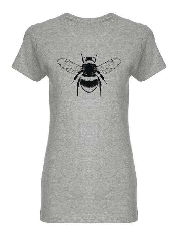 Bumblebee Sketch T-Shirt Women -Image by Shutterstock, Female 3X-Large