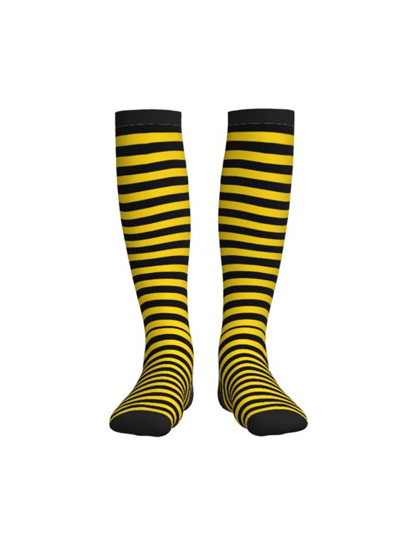 Bumblebee Stripes Compression Socks for Women Men Circulation Graduated Supports Socks for Running Athletic Sports