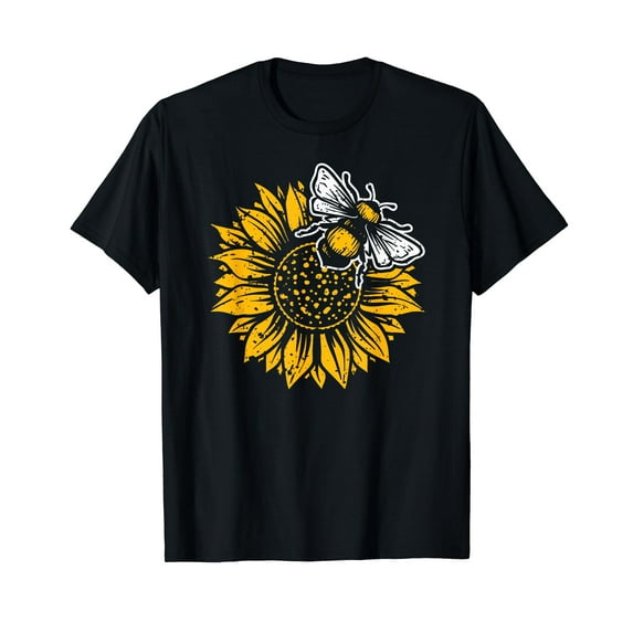 Bumblebee Sunflower Springtime Save The Bees Honeybee T-Shirt