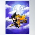 thumbnail image 1 of Bumbleby Witch Cat Poster Wall Art, Modern Wall Decor For Living Room Bedroom, 8x12 UNFRAMED, 1 of 3