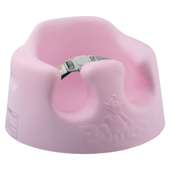 Bumbo Baby Infant Soft Foam Floor Booster Seat with Adjustable Harness, Cradle Pink