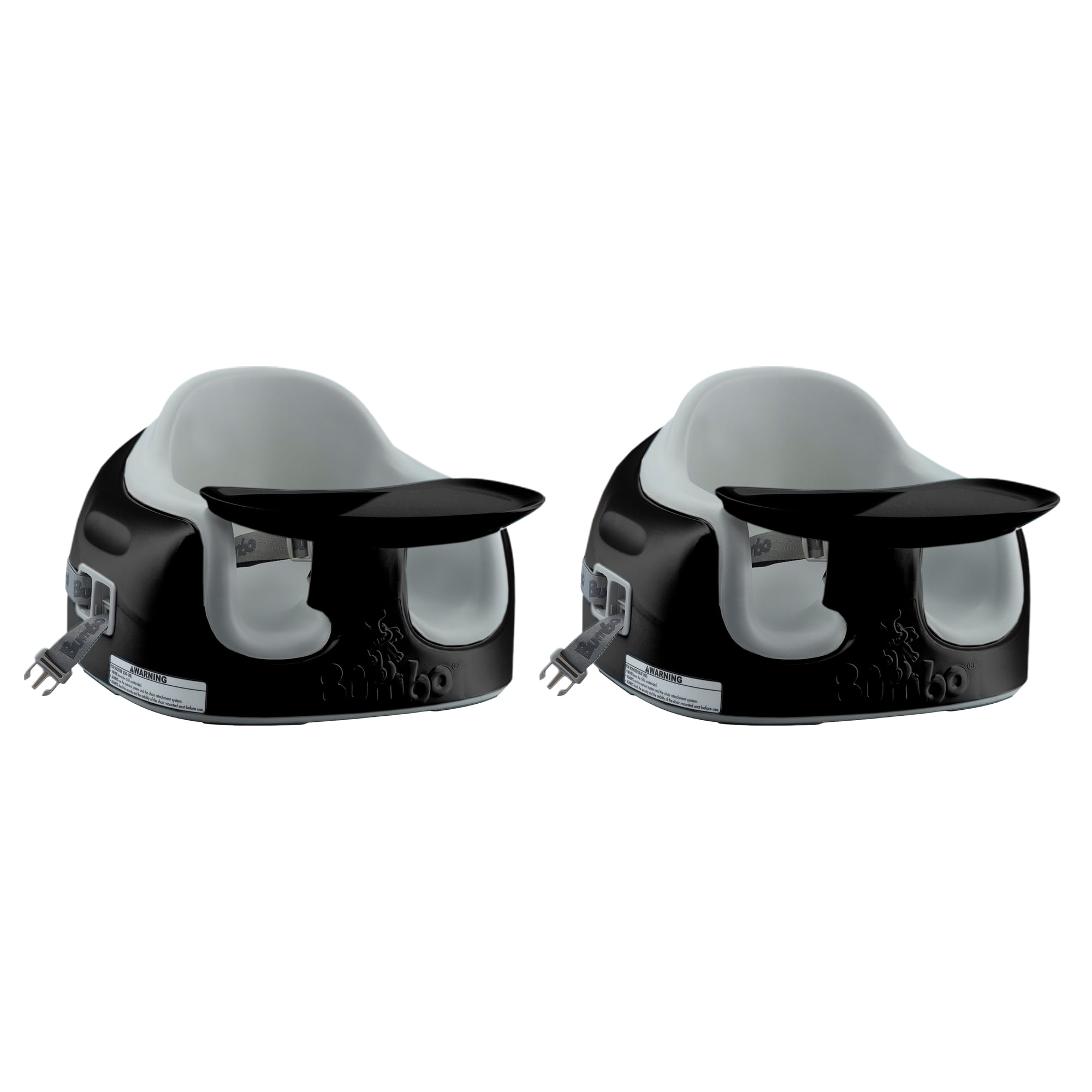 Bumbo Baby Toddler Adjustable 3-in-1 Booster Seat, Black/Monsoon (2 Pack)