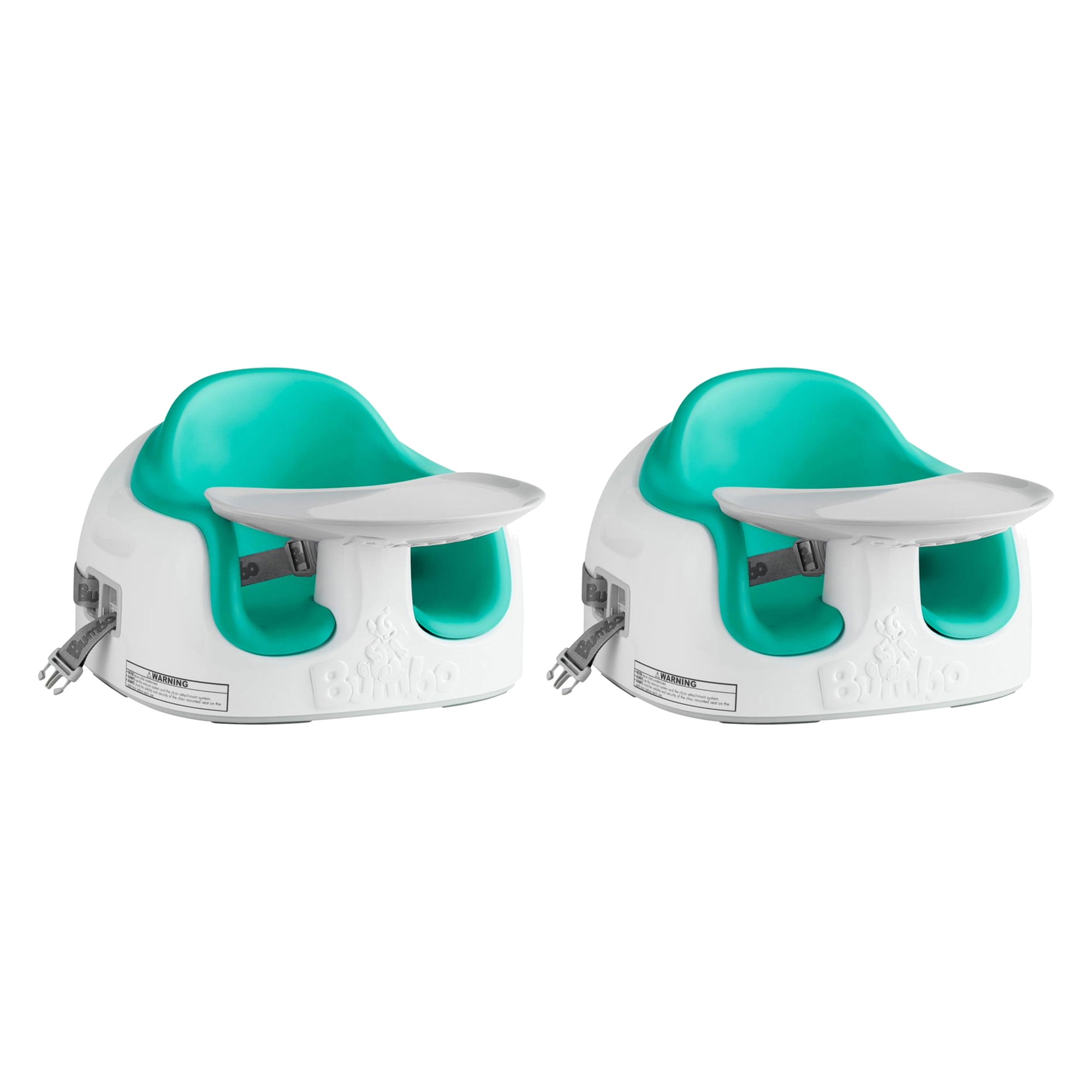 Bumbo Baby Toddler Adjustable Booster Seat, Aqua (2 Pack)