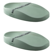 Bumbo Diaper Changing Pad, Contoured Baby Changing Mat, 2 Pack, Hemlock