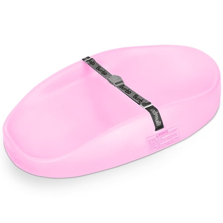 Bumbo Diaper Changing Pad, Contoured Support Baby Changing Mat, Pink