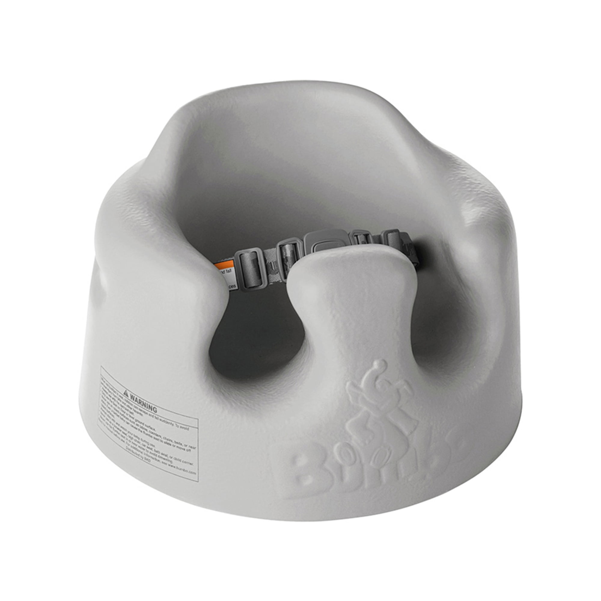 Bumbo Baby Infant Soft Foam Floor Booster Seat with Adjustable Harness, Gray