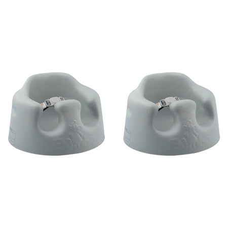 Bumbo Infant Soft Foam Floor Seat with Adjustable Harness, Gray (2 Pack)