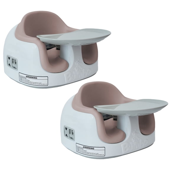 Bumbo Toddler Multi Seat 3-in-1 Booster High Chair and Tray, Breige/Sonoran Rose, 2 Pack