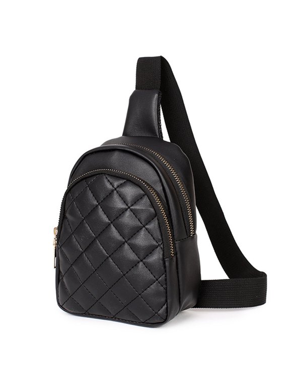 Fashion Waist Pack, Chest Bag with Adjustable Strap, Crossbody Bags Gifts for Women(Black)