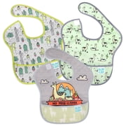 Bumkins Baby Bibs, SuperBib 3-Pack, Baby & Toddler Ages 6-24 Mos (Llama & Cactus)