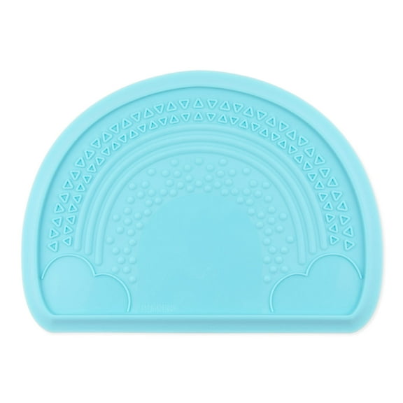 Bumkins Baby Feeding, Silicone Sensory Placemat, Baby Ages 6 Mos+ (Blue)