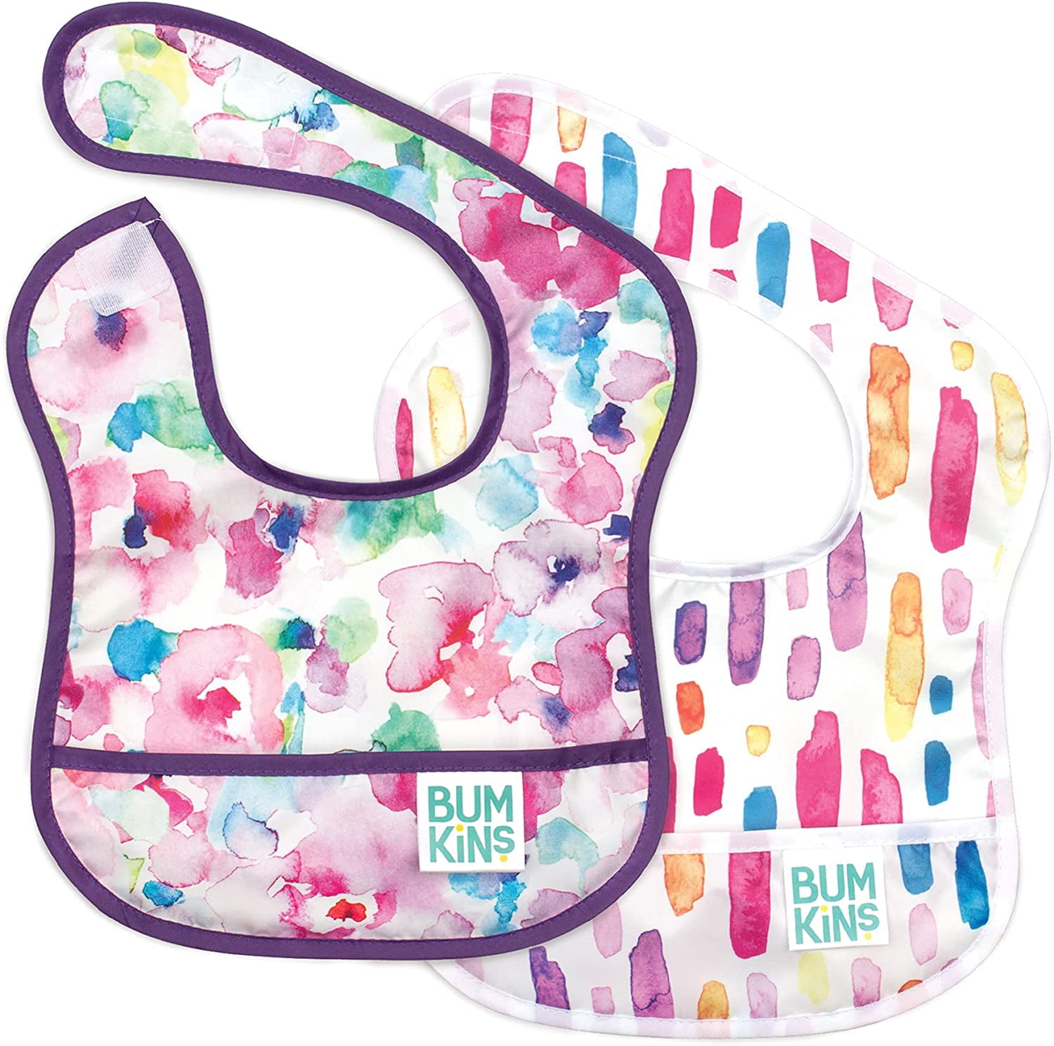 Bumkins Baby Starter Bib for Infants 3-9 Months (Watercolors)