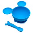 thumbnail image 1 of Bumkins Disney Baby Silicone Suction Bowl and Spoon - Mickey Mouse, 1 of 5