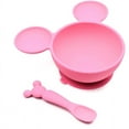 thumbnail image 1 of Bumkins Disney Baby Silicone Suction Bowl and Spoon, Minnie Mouse, 1 of 6