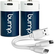 Bump 2 Pack Lithium Ion Rechargeable Battery D Cell 1.5V 12000mWh Li-ion Batteries