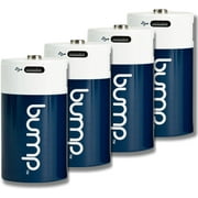 Bump 4 Pack Rechargeable Battery D Cell Lithium Ion 1.5V 12000mWh Li-ion Batteries