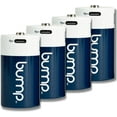 Bump 4 Pack USB Rechargeable Battery D Cell 1.5V Long Lasting Liion