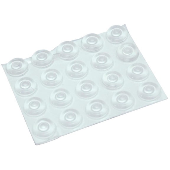 Bump Dots- Large, Soft, Clear -Round with raised center - 20-Pack