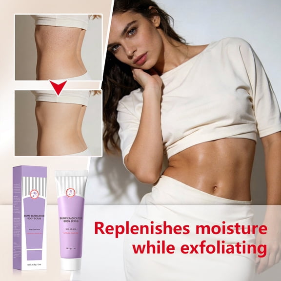 Bump Eraser Body Scrub,Smooths Bumpy and Rough Skins,Keratosis Pilaris Exfoliator with Glycolic and Lactic acids,Colloidal Oatmeal & Ceramides,Deep Hydration,Safe for Sensitive Skin