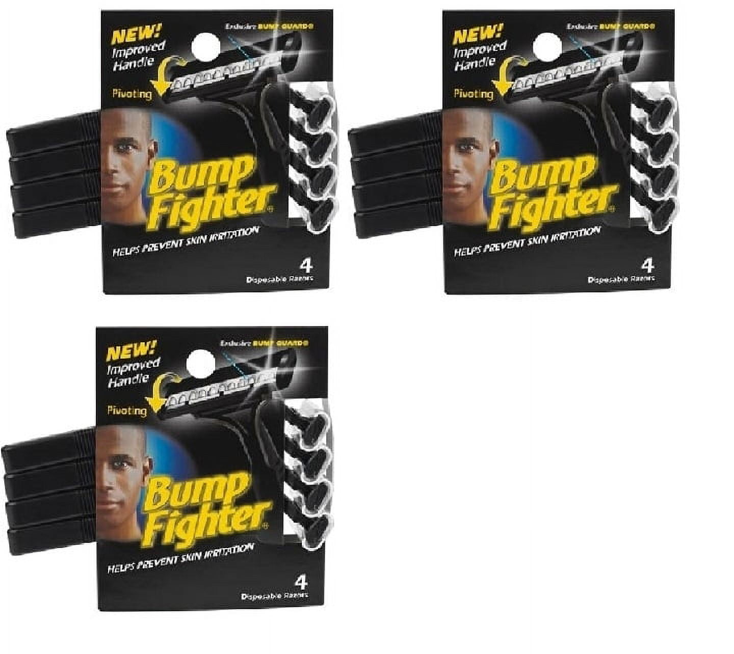 Bump Fighter Mens Disposable Razors 4 ct. (Pack of 3)