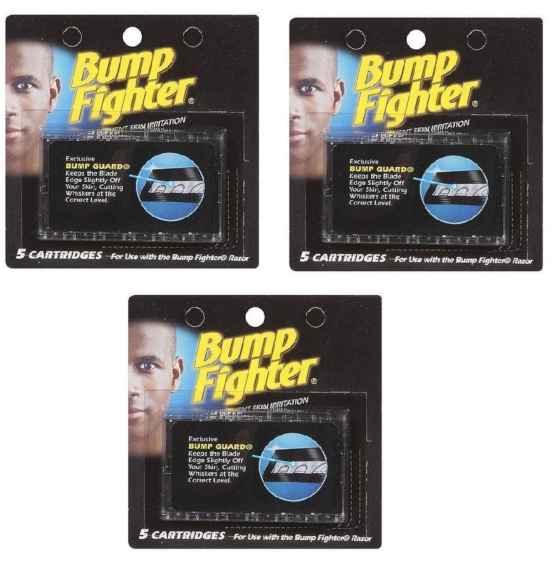 Bump Fighter Refill Cartridge Blades 5 Ct Each (3 Packs) + Schick Slim