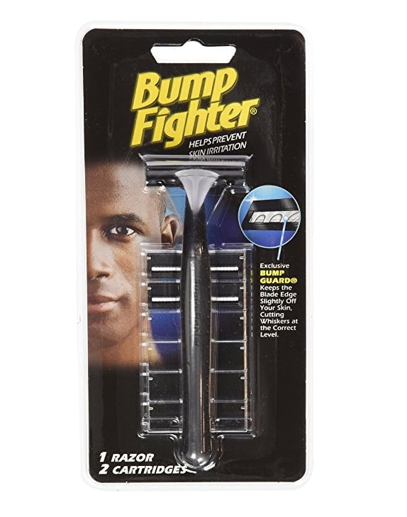 Bump Fighter Shaving Kit 1 Razor with 2 Refill Blades + Makeup Blender