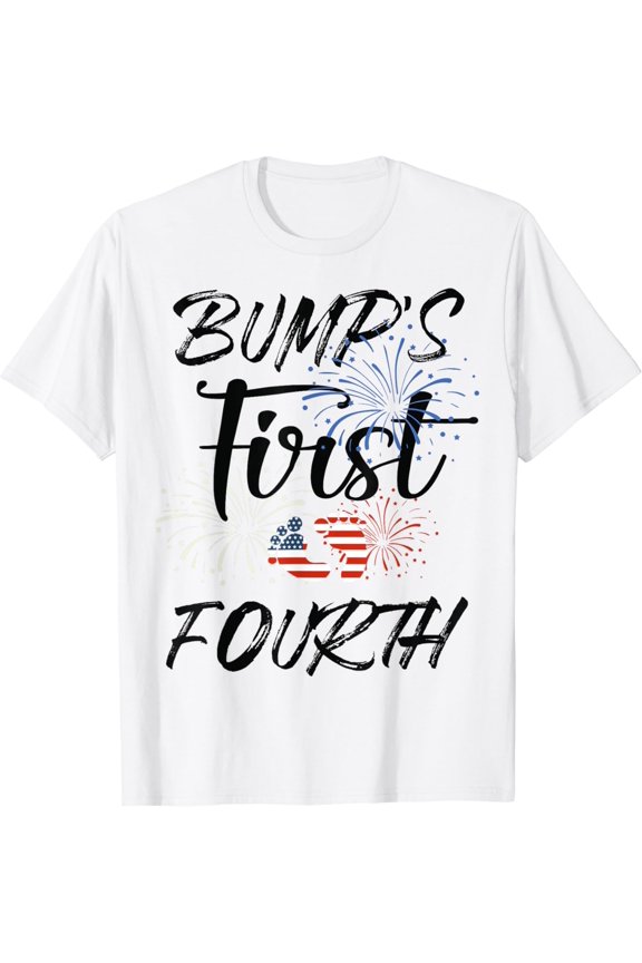 Bump First 4th Of July Pregnancy Independence Day T-Shirt
