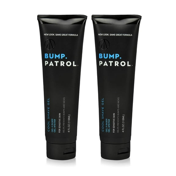 Bump Patrol Cool Shave Gel - Sensitive Clear Shaving Gel With Menthol Prevents Razor Burn, Bumps, Ingrown Hair - 4 Ounces 2 Pack