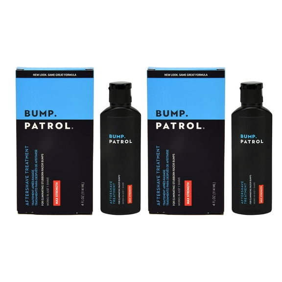 Bump Patrol Maximum Strength Aftershave Formula - After Shave Solution Eliminates Razor Bumps and Ingrown Hairs - 4 Ounces 2 Pack