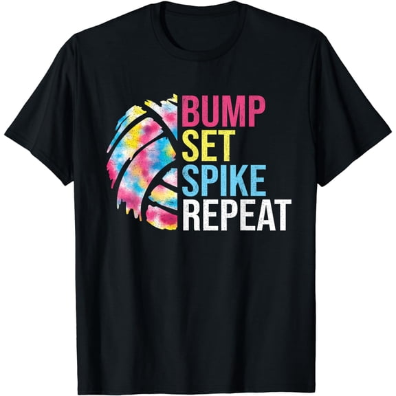Bump Set Spike Repeat Volleyball Shirt For Girls Teens Women T-Shirt