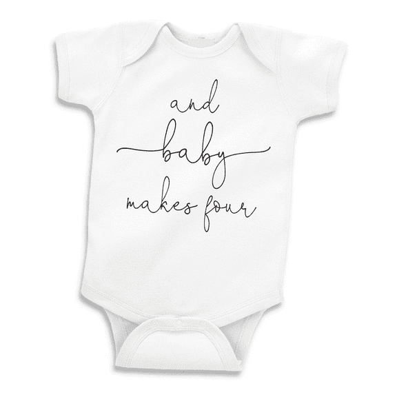 Bump and Beyond Designs Baby Makes Four Pregnancy Announcement