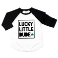 thumbnail image 1 of Bump and Beyond Designs Boys St. Patrick's Day Shirt, Lucky Little Dude (Black, 12-18 Months), 1 of 3