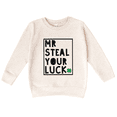 thumbnail image 1 of Bump and Beyond Designs Boys St. Patrick's Day Shirt, Mr. Steal Your Luck Sweatshirt (Natural 2T), 1 of 4