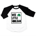 thumbnail image 1 of Bump and Beyond Designs Boys St. Patrick's Day Shirt, Wee Little Hooligan (Black, 18-24 Months), 1 of 3