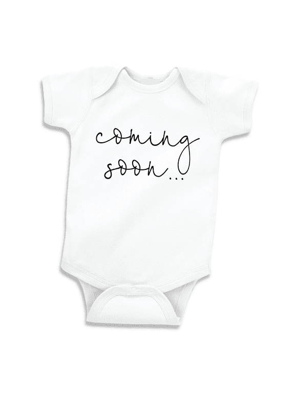 Coming Soon Pregnancy Announcement Short Sleeve Bodysuit