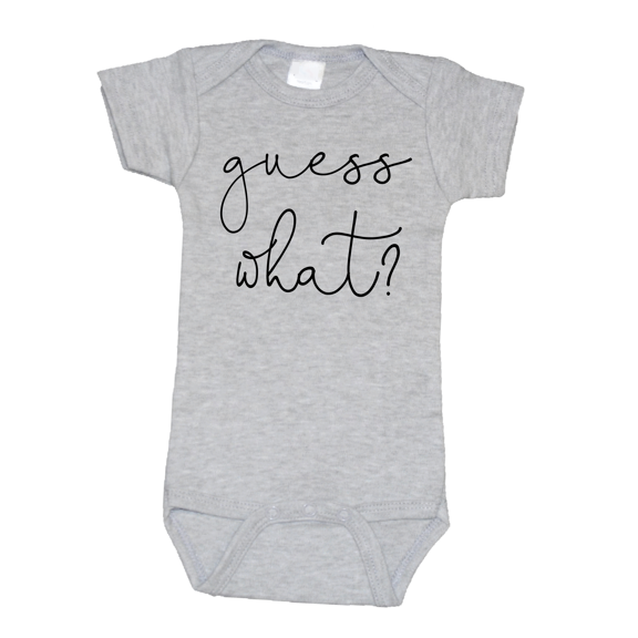 Bump and Beyond Designs Guess What Pregnancy Announcement