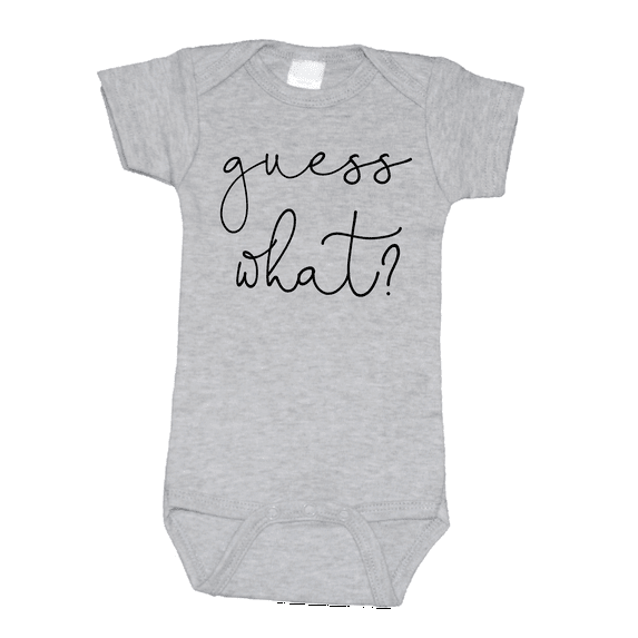 Bump and Beyond Designs Guess What Pregnancy Announcement
