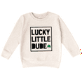 thumbnail image 1 of Bump and Beyond Designs Lucky Little Dude Boy St. Patrick's Day Sweatshirt (Natural 2T), 1 of 4