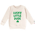 thumbnail image 1 of Bump and Beyond Designs Lucky Little Dude, Toddler St. Patrick's Day Sweatshirt (Natural 2T), 1 of 5