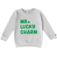 thumbnail image 1 of Bump and Beyond Designs Mr. Lucky Charm St. Patrick's Day Sweatshirt for Boys and Girls (Heather Grey 7), 1 of 5