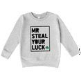 thumbnail image 1 of Bump and Beyond Designs Mr Steal Your Luck Boy St. Patrick's Day Sweatshirt (Heather Grey 7), 1 of 4