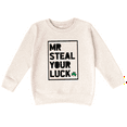 thumbnail image 1 of Bump and Beyond Designs Mr Steal Your Luck Boy St. Patrick's Day Sweatshirt (Natural 7), 1 of 4