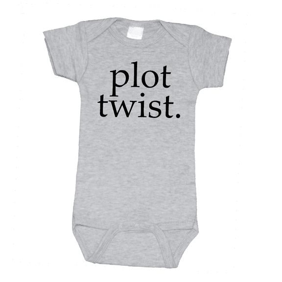 Bump and Beyond Designs Plot Twist Pregnancy Announcement Short Sleeve Bodysuit